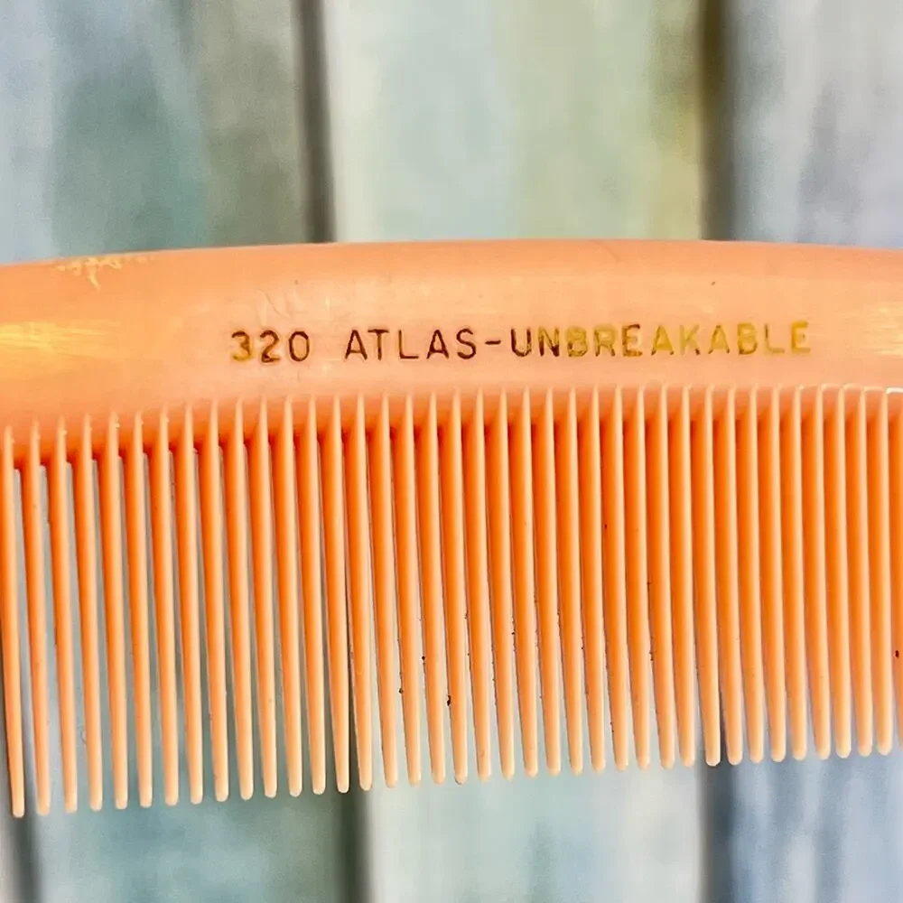 Rexall Nylon Vintage Hair Combs Set of 9 1950s Unbreakable Barber Salon Pink